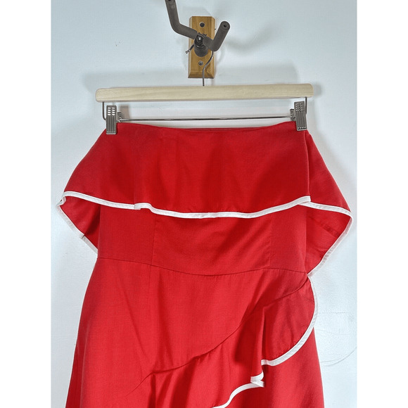 Tularosa Carrie Revolve Romper Mini Dress Red White Woman’s Size L - Picture 4 of 16